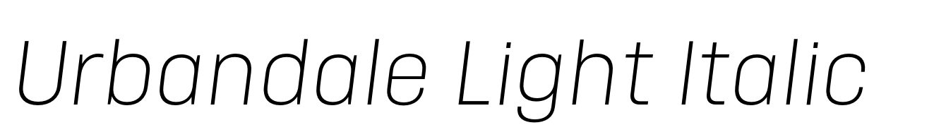 Urbandale Light Italic